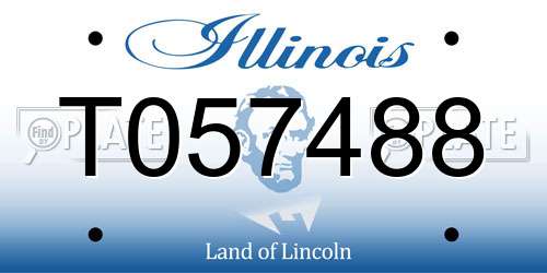 T057488 Illinois License Plate