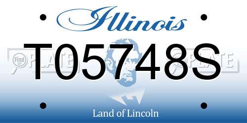 T05748S Illinois License Plate