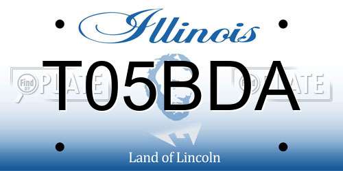 T05BDA Illinois License Plate