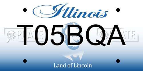 T05BQA Illinois License Plate