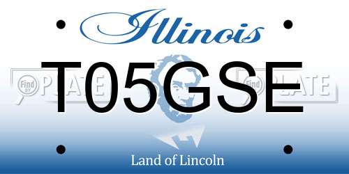 T05GSE Illinois License Plate