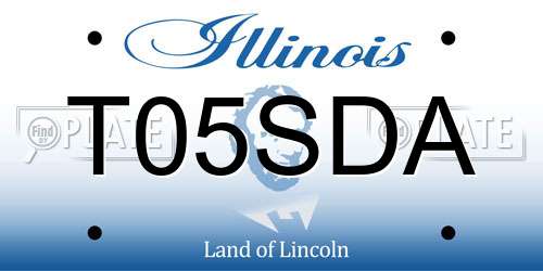 T05SDA Illinois License Plate