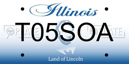 T05SOA Illinois License Plate