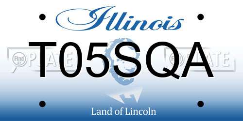 T05SQA Illinois License Plate