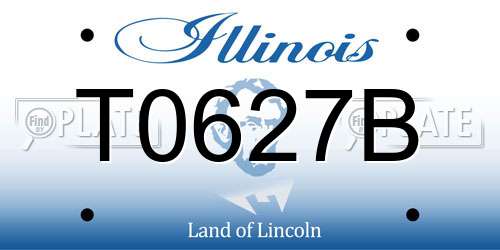 T0627B Illinois License Plate
