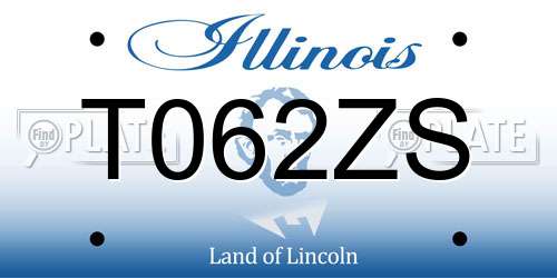 T062ZS Illinois License Plate