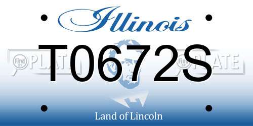 T0672S Illinois License Plate