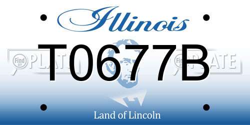 T0677B Illinois License Plate