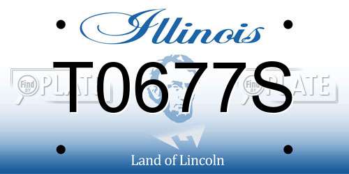 T0677S Illinois License Plate
