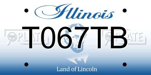 T067TB Illinois License Plate