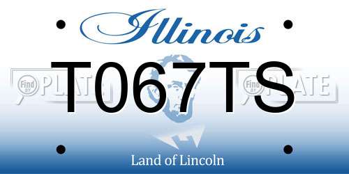 T067TS Illinois License Plate