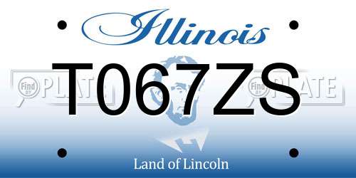 T067ZS Illinois License Plate