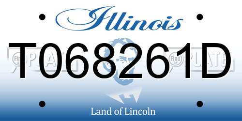 T068261D Illinois License Plate