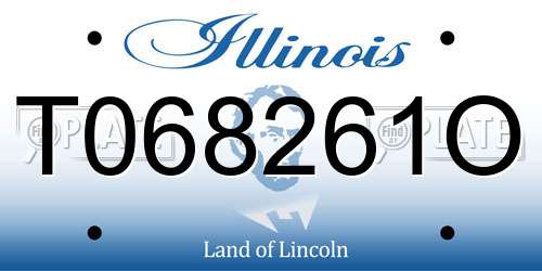 T068261O Illinois License Plate