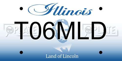 T06MLD Illinois License Plate