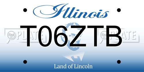 T06ZTB Illinois License Plate