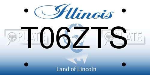 T06ZTS Illinois License Plate