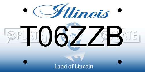 T06ZZB Illinois License Plate