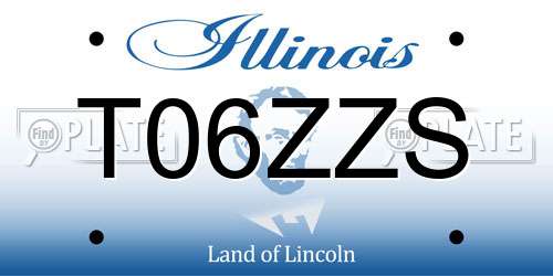 T06ZZS Illinois License Plate