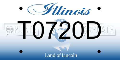 T0720D Illinois License Plate