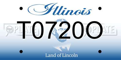 T0720O Illinois License Plate