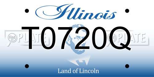 T0720Q Illinois License Plate