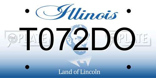 T072DO Illinois License Plate