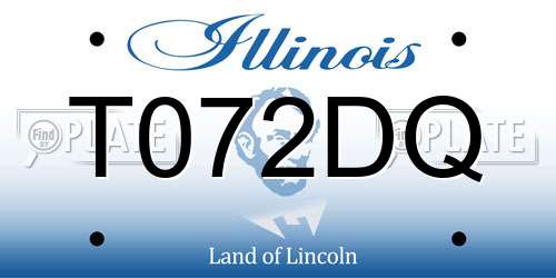 T072DQ Illinois License Plate
