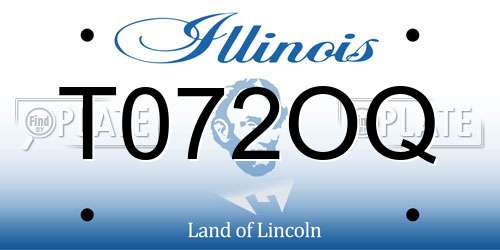 T072OQ Illinois License Plate