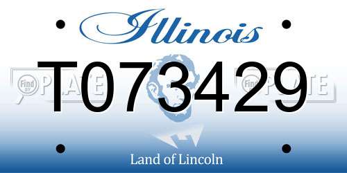 T073429 Illinois License Plate