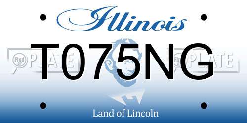 T075NG Illinois License Plate