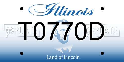 T0770D Illinois License Plate