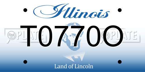 T0770O Illinois License Plate