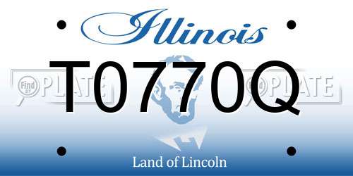T0770Q Illinois License Plate