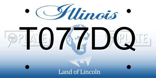 T077DQ Illinois License Plate