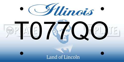 T077QO Illinois License Plate