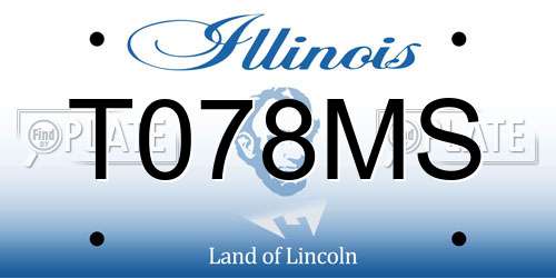 T078MS Illinois License Plate