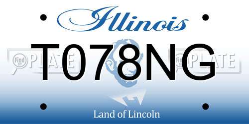 T078NG Illinois License Plate