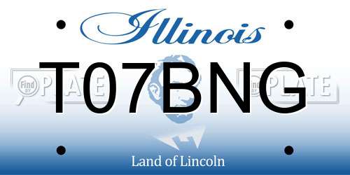 T07BNG Illinois License Plate