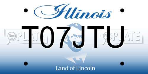 T07JTU Illinois License Plate