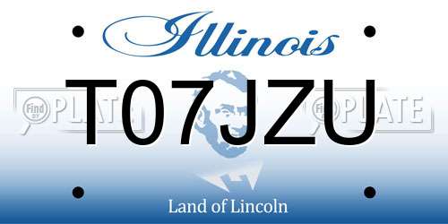 T07JZU Illinois License Plate