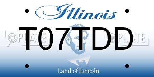 T07TDD Illinois License Plate