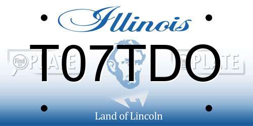 T07TDO Illinois License Plate