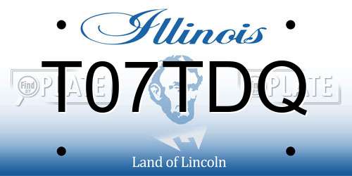 T07TDQ Illinois License Plate