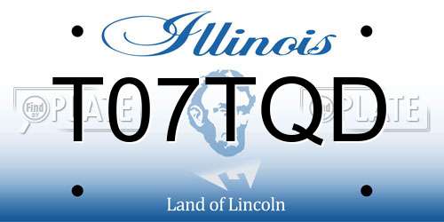T07TQD Illinois License Plate