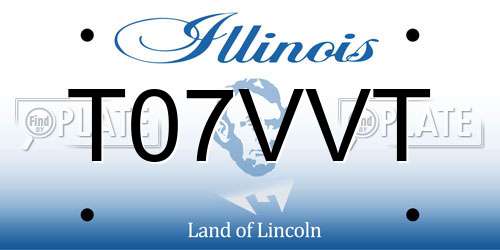 T07VVT Illinois License Plate