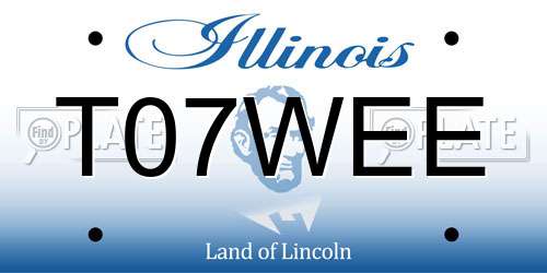 T07WEE Illinois License Plate