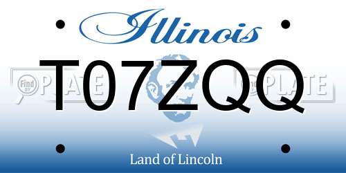 T07ZQQ Illinois License Plate