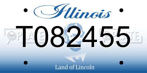 T082455 Illinois License Plate