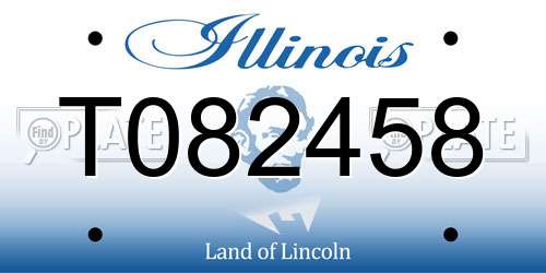 T082458 Illinois License Plate